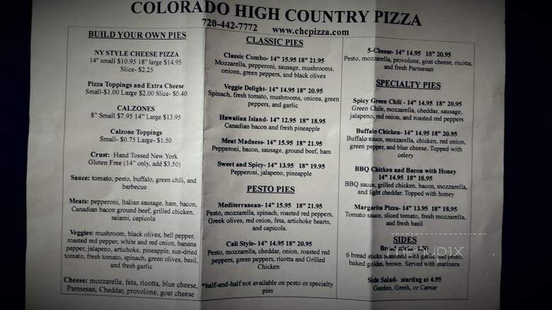 Colorado High Country Pizza - Evergreen, CO