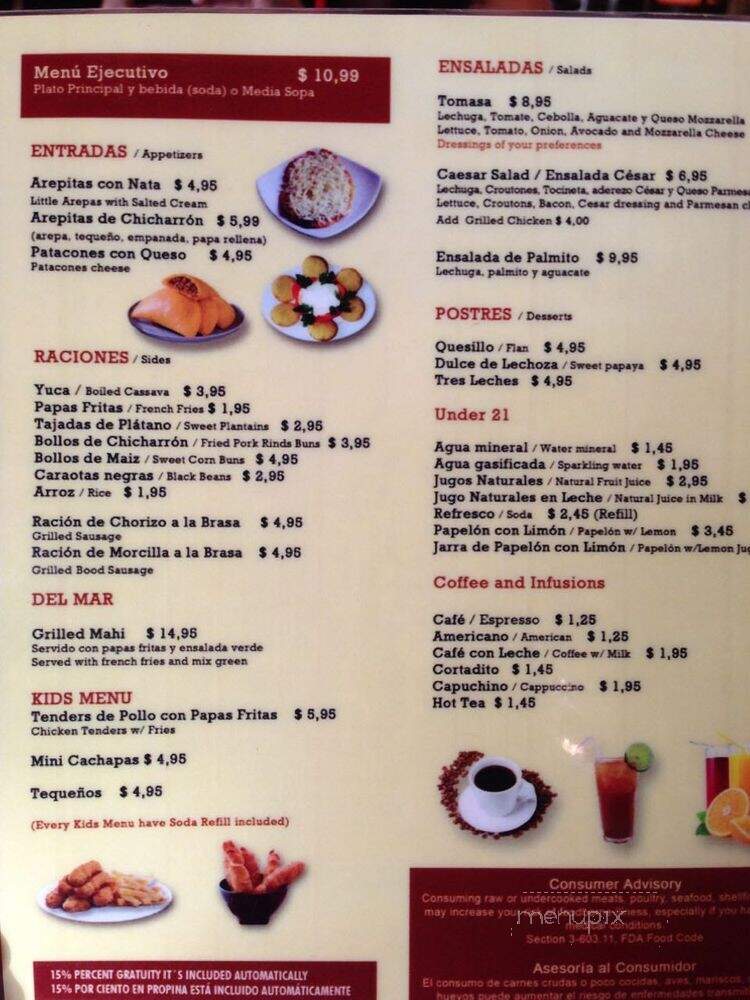 Tomasa Restaurant - Miami, FL menu_pic