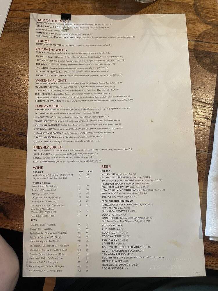 Whiskey Cake San Antonio - San Antonio, TX menu_pic