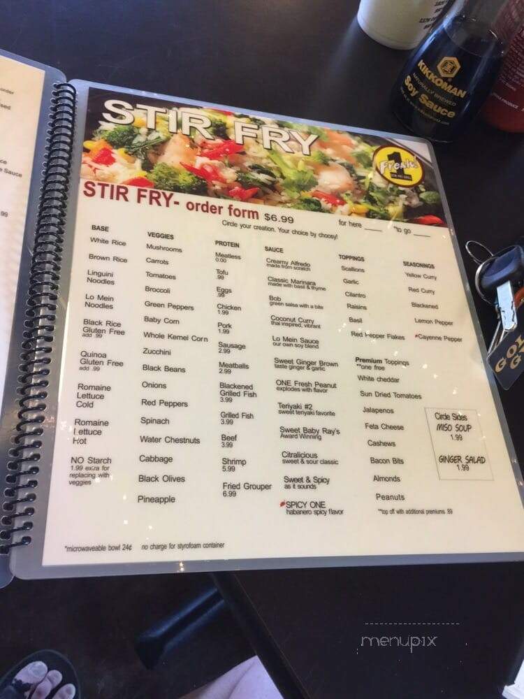 1 Fresh Stir Fry - Tallahassee, FL menu_pic