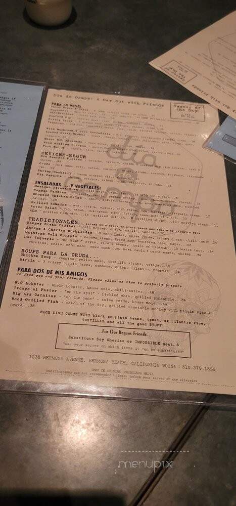 Dia de Campo - Hermosa Beach, CA menu_pic