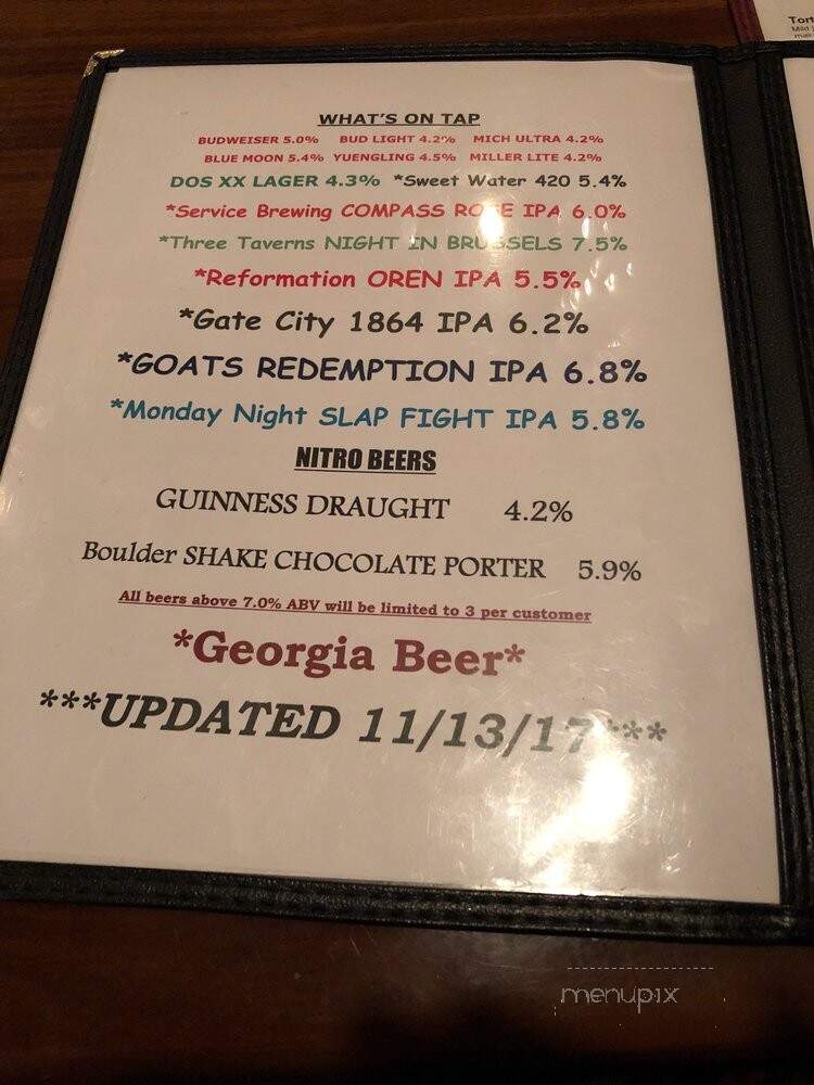 The Bird - Dunwoody, GA menu_pic