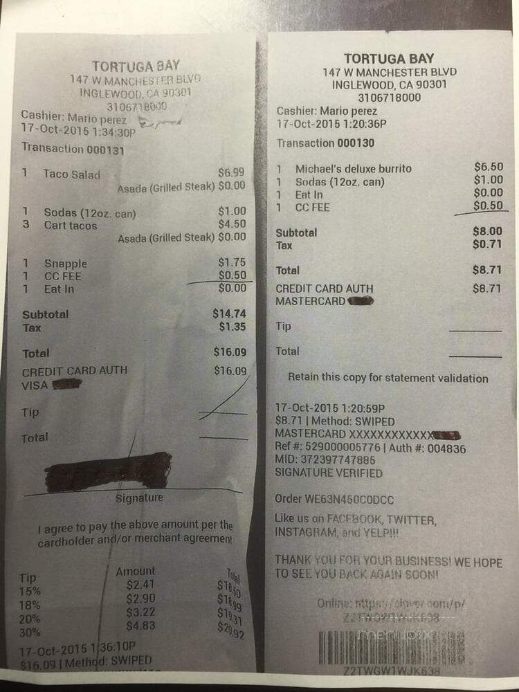 Tortuga Bay - Inglewood, CA menu_pic