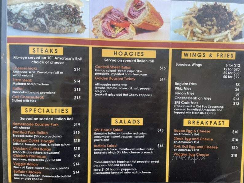 South Philly Experience - Venice, CA menu_pic