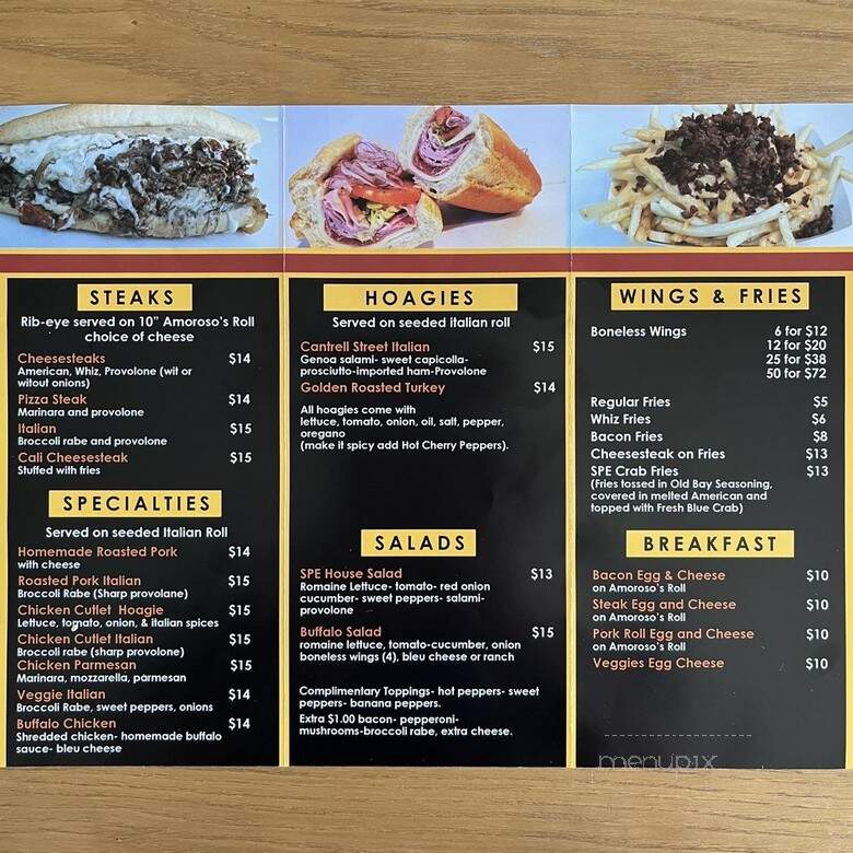 South Philly Experience - Venice, CA menu_pic