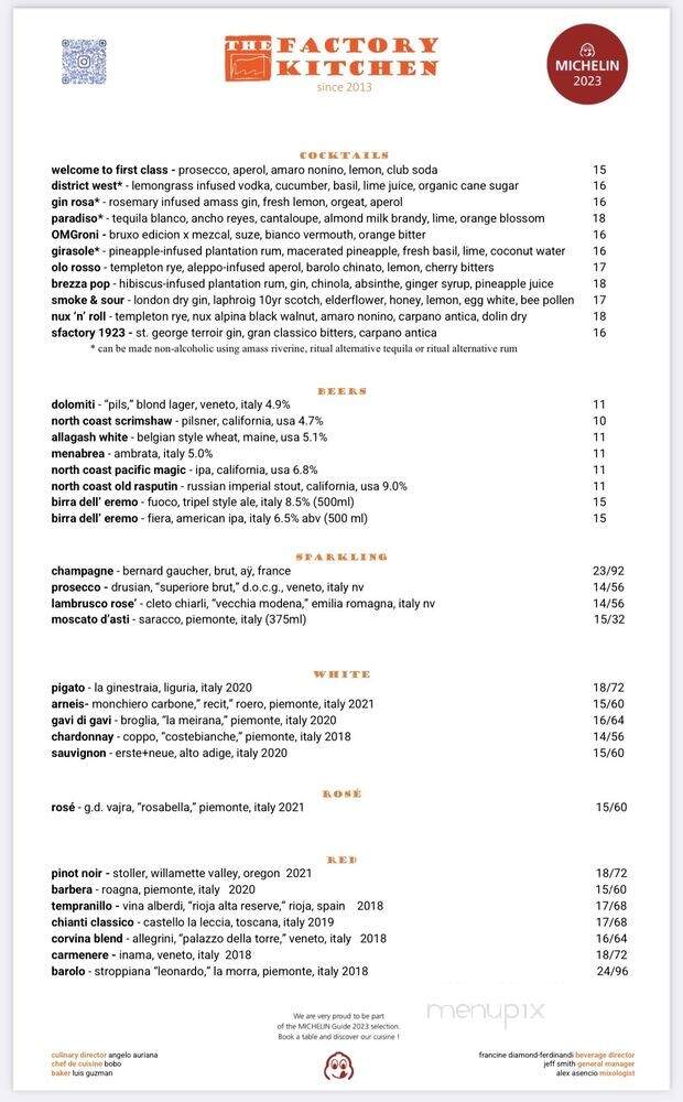 The Factory Kitchen - Los Angeles, CA menu_pic