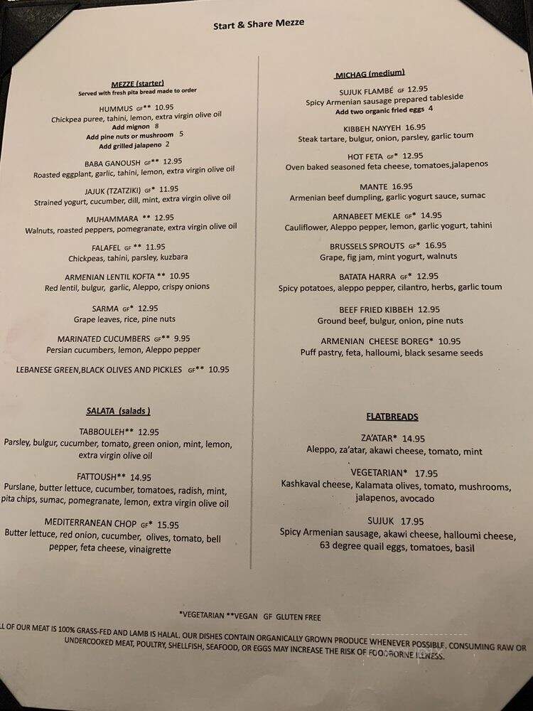 10e Restaurant - Los Angeles, CA menu_pic
