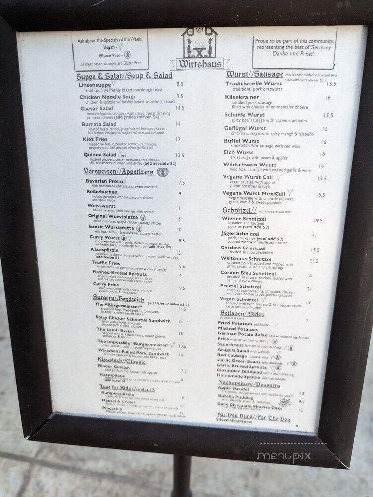 Wirtshaus - Los Angeles, CA menu_pic
