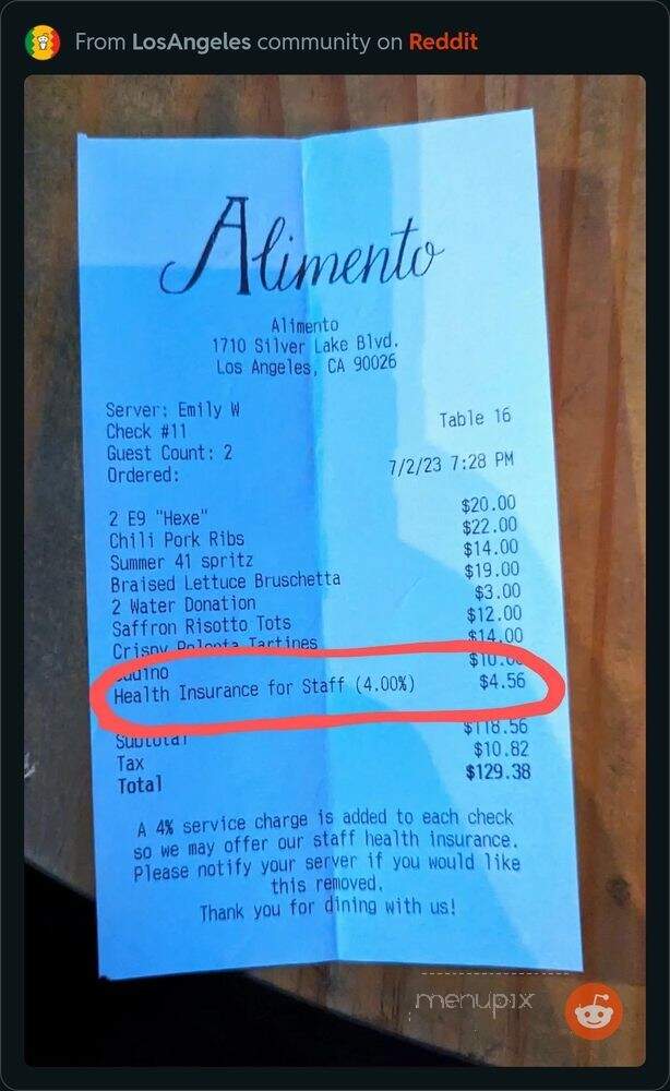 Alimento - Los Angeles, CA menu_pic