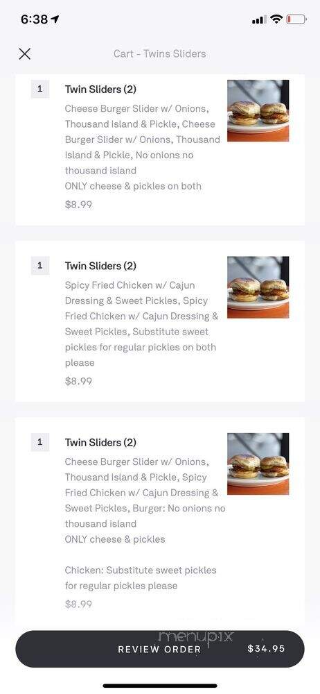 Twins Sliders - Hollywood, CA menu_pic