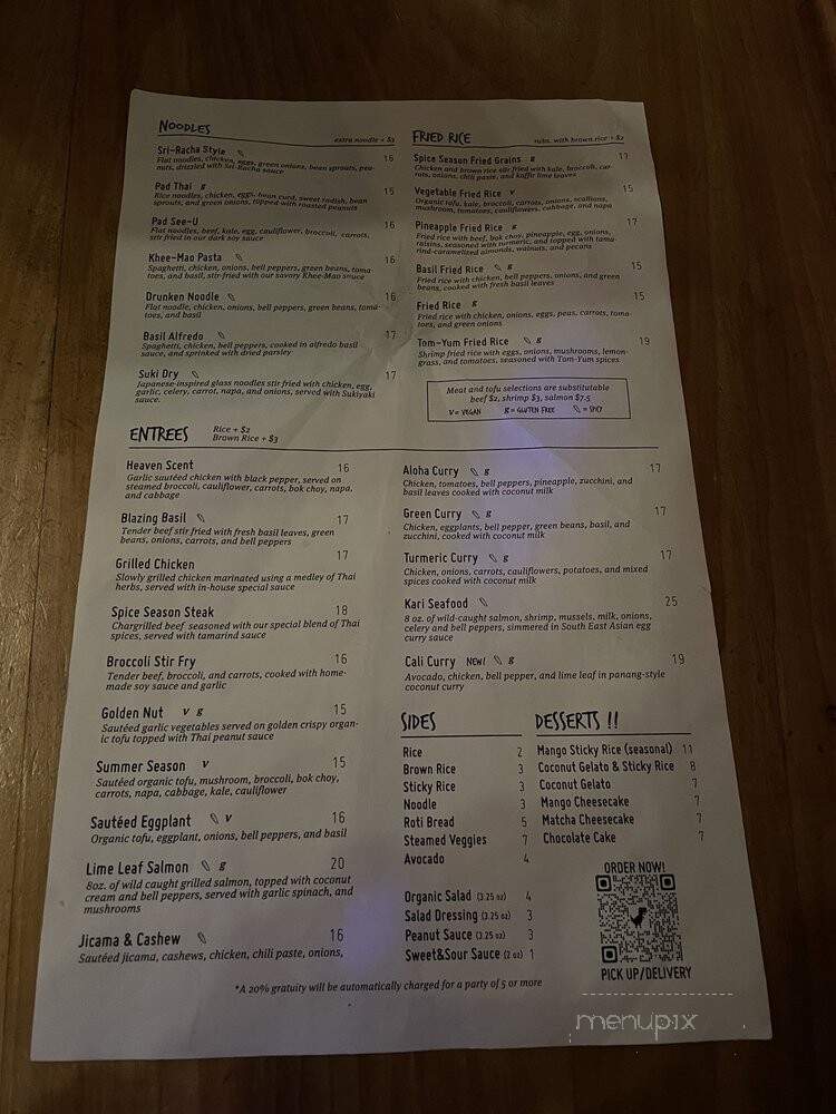 Spice Season - Studio City, CA menu_pic