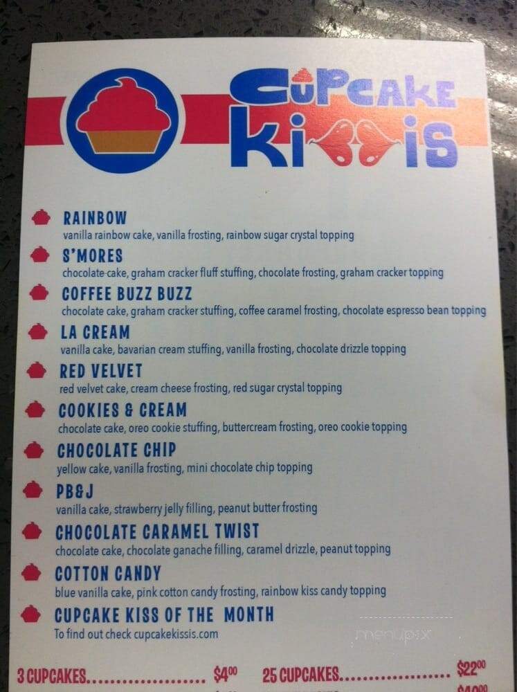 Cupcake Kissis - Burbank, CA menu_pic