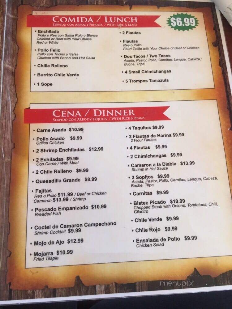 Real Tamazula - Santa Maria, CA menu_pic