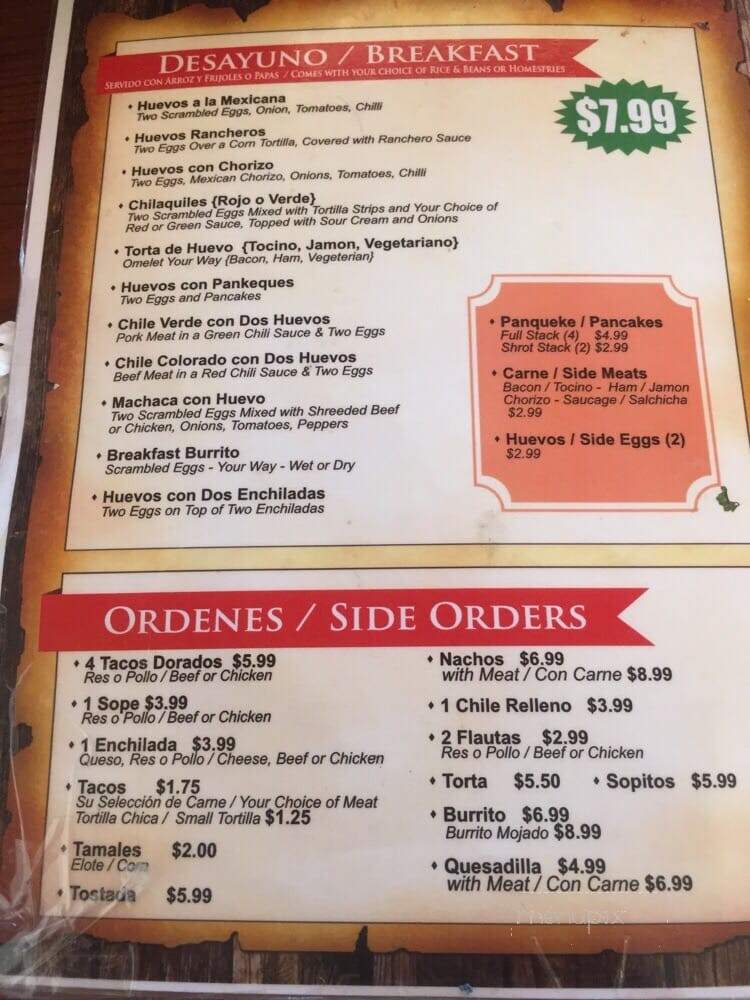 Real Tamazula - Santa Maria, CA menu_pic