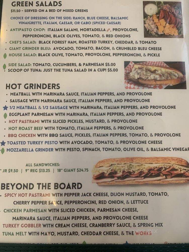 The Giant Grinder Shop - San Luis Obispo, CA menu_pic