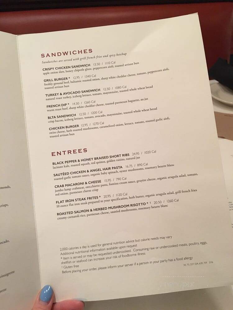 Sixth & Pine - Nashville, TN menu_pic