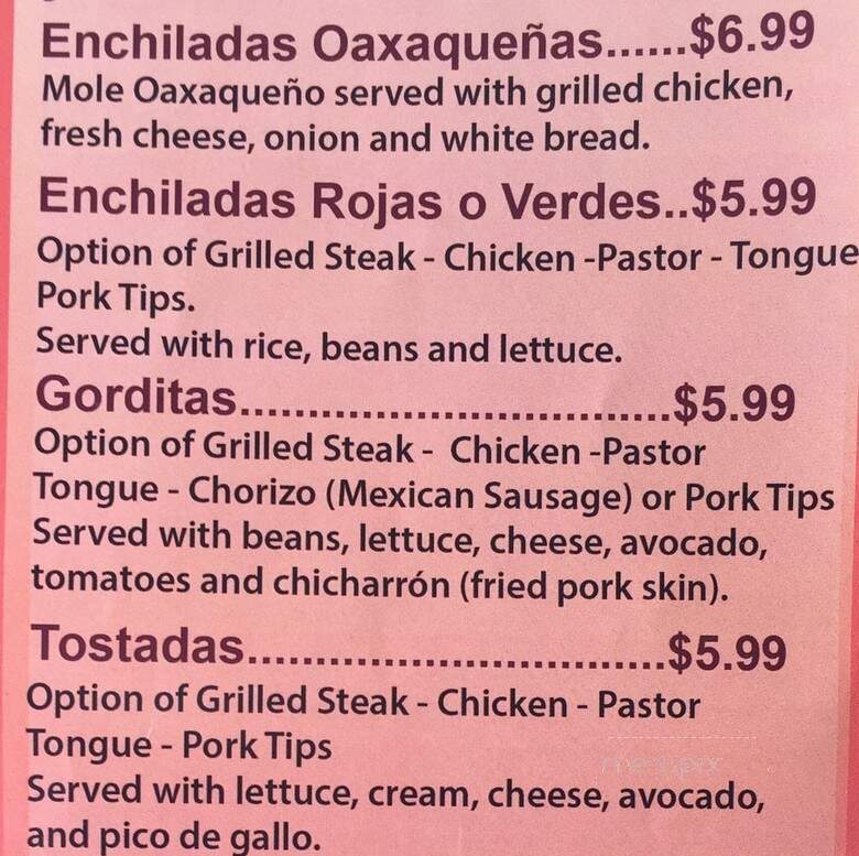 San Miguel Restauran - Greensboro, NC menu_pic