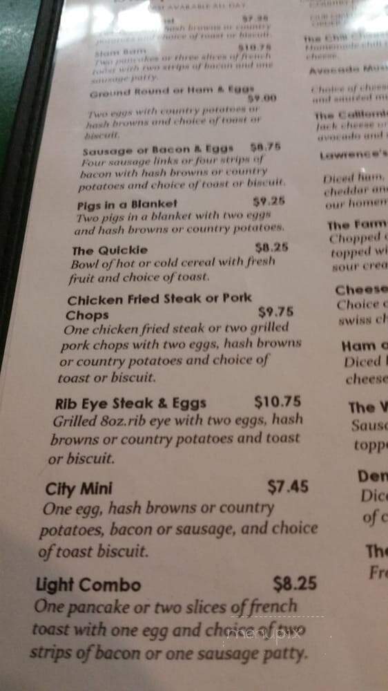 Lawrence Restaurant - King City, CA menu_pic