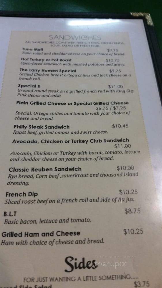 Lawrence Restaurant - King City, CA menu_pic