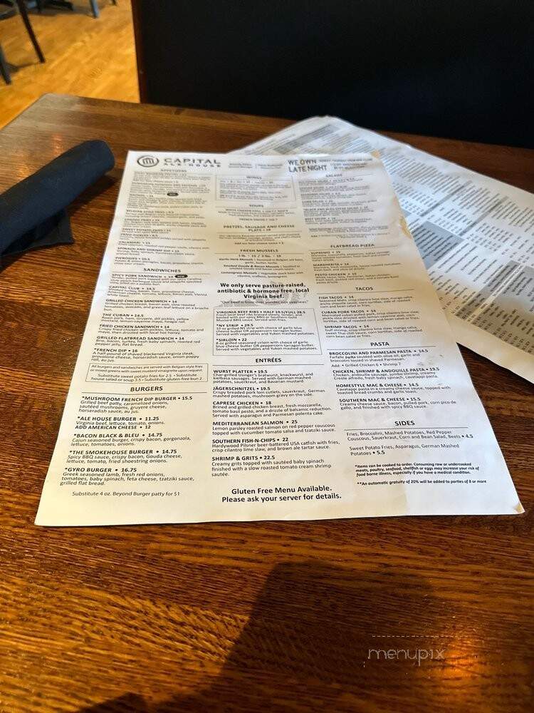 Capital Ale House Midlothian - Midlothian, VA menu_pic