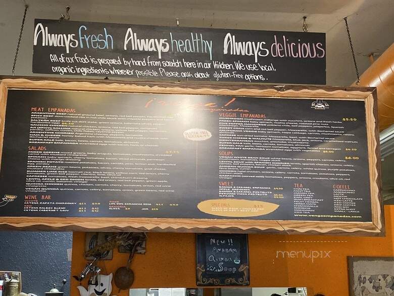 Venga Empanadas - San Francisco, CA menu_pic