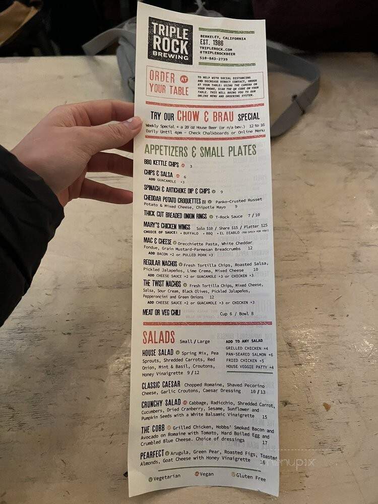 Triple Rock Brewery - Berkeley, CA menu_pic