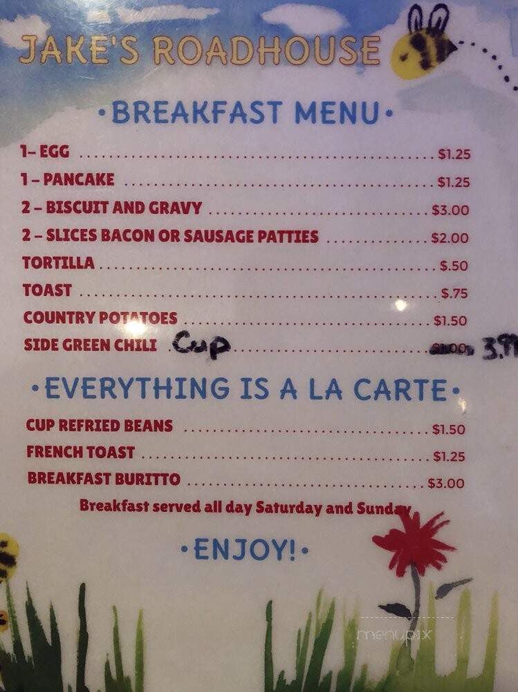 Jakes Roadshouse - Arvada, CO menu_pic