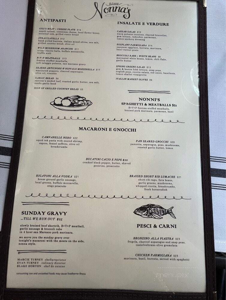 Little Nonna's - Philadelphia, PA menu_pic