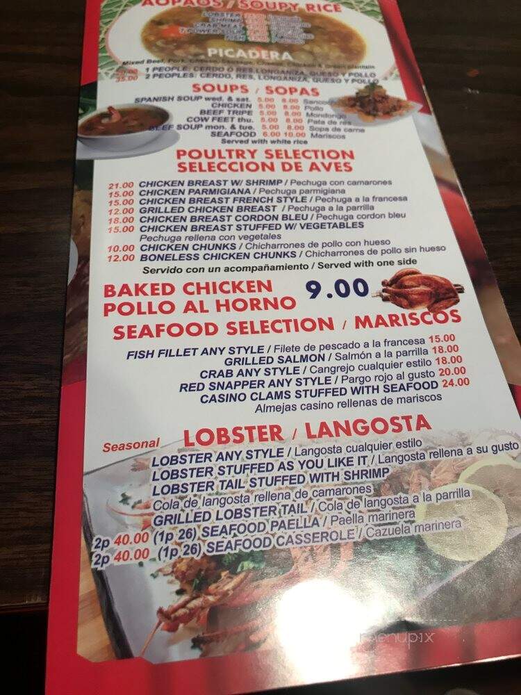 Mi Bella Dama Restaurant Inc. - Brooklyn, NY menu_pic