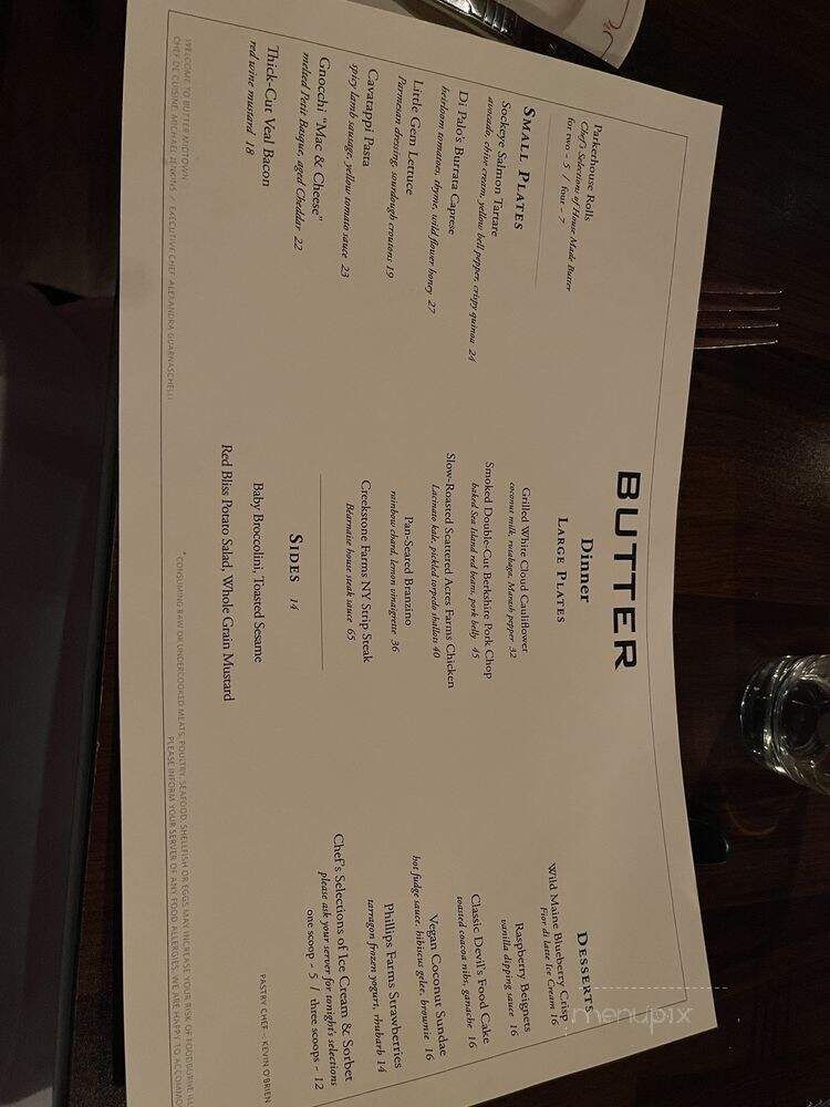 Butter Midtown - New York, NY menu_pic