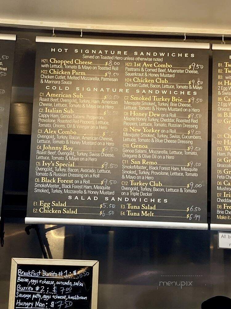 1st Ave Gourmet - New York, NY menu_pic