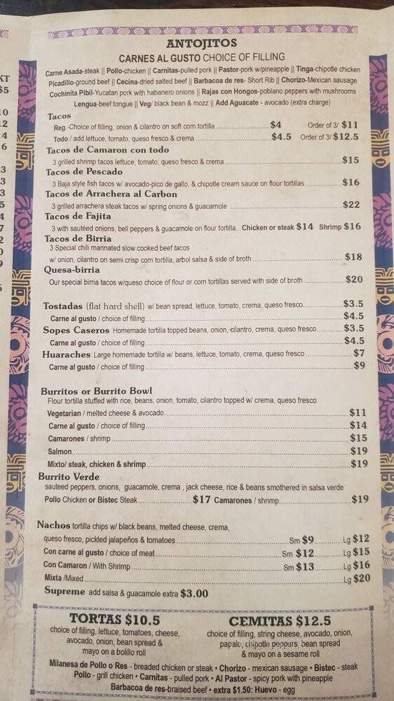 Estrellita Poblana III Restaurant - Bronx, NY menu_pic