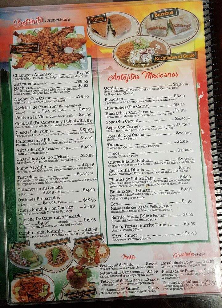 Nuevo Amanecer - Melrose Park, IL menu_pic