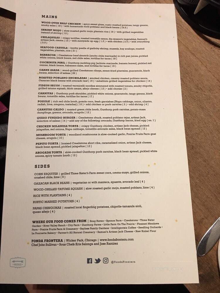 XOCO Dos - Chicago, IL menu_pic