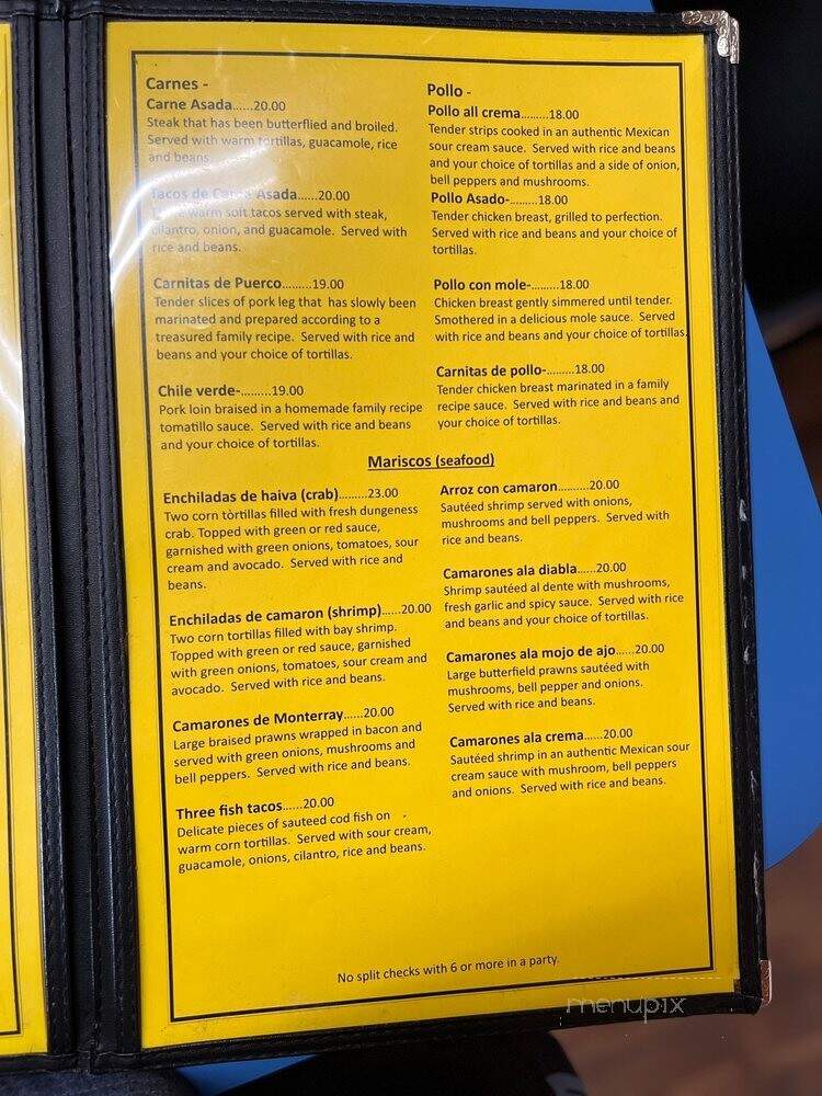 Fresco Family Restaurant - Waldport, OR menu_pic