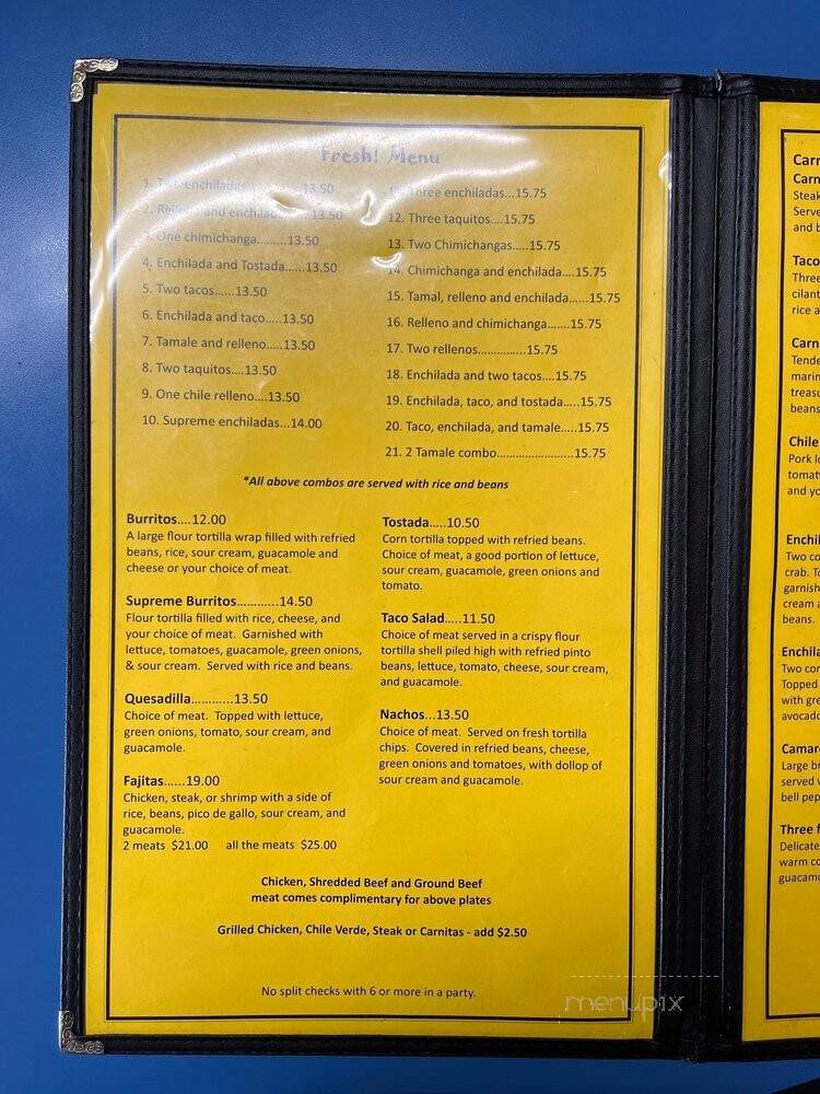 Fresco Family Restaurant - Waldport, OR menu_pic