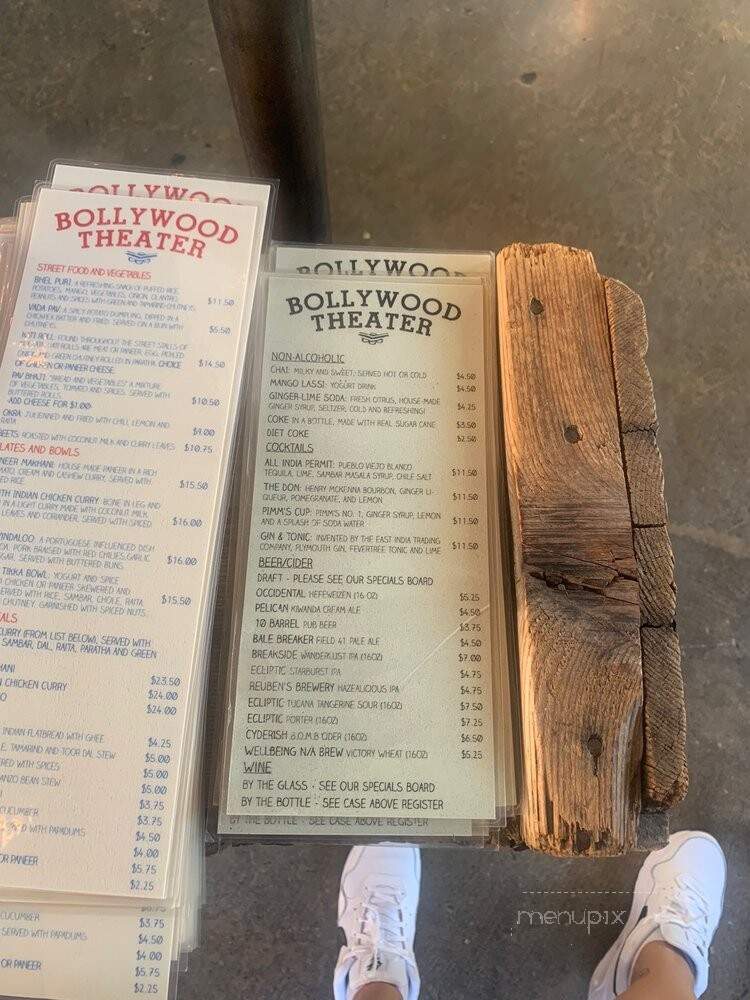 Bollywood Theater - Portland, OR menu_pic