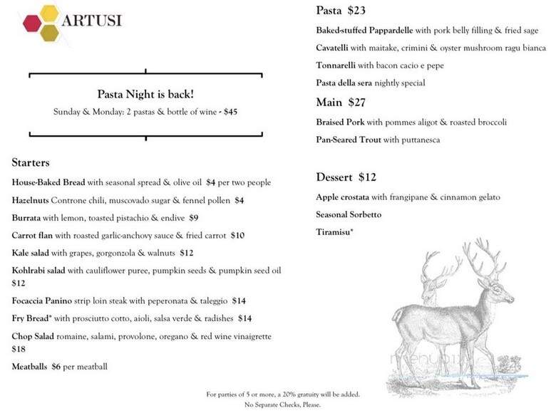 Artusi - Seattle, WA menu_pic