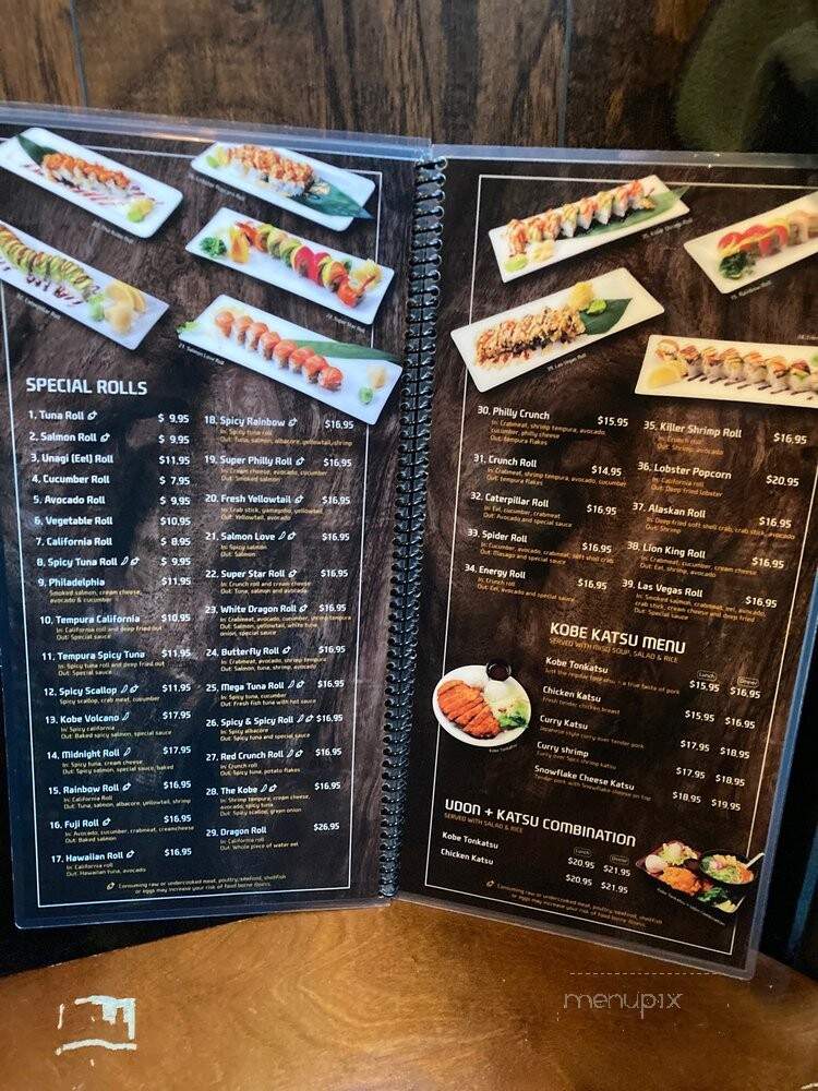 Kobe Restaurant - Bellevue, WA menu_pic