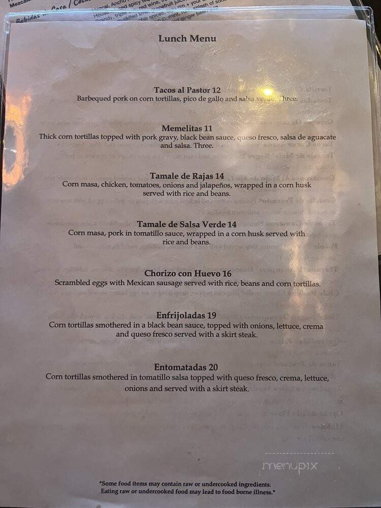 Mezcaleria Oaxaca - Seattle, WA menu_pic