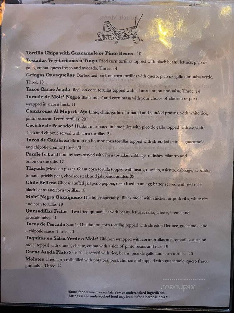 Mezcaleria Oaxaca - Seattle, WA menu_pic