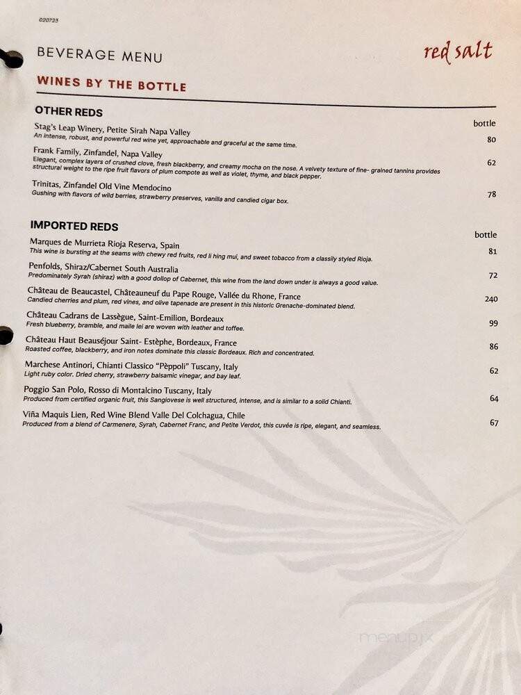 Red Salt - Koloa, HI menu_pic