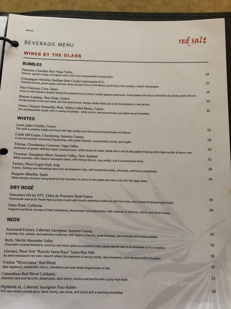 Red Salt - Koloa, HI menu_pic