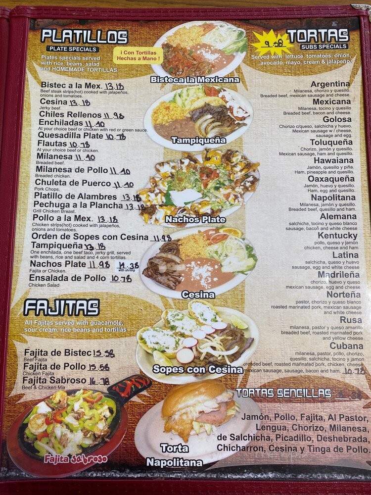 El Sabroso - Garland, TX menu_pic