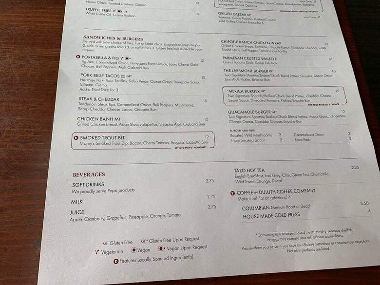 Ledge Rock Grille - Two Harbors, MN menu_pic