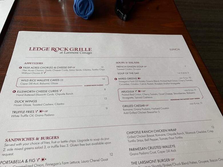 Ledge Rock Grille - Two Harbors, MN menu_pic