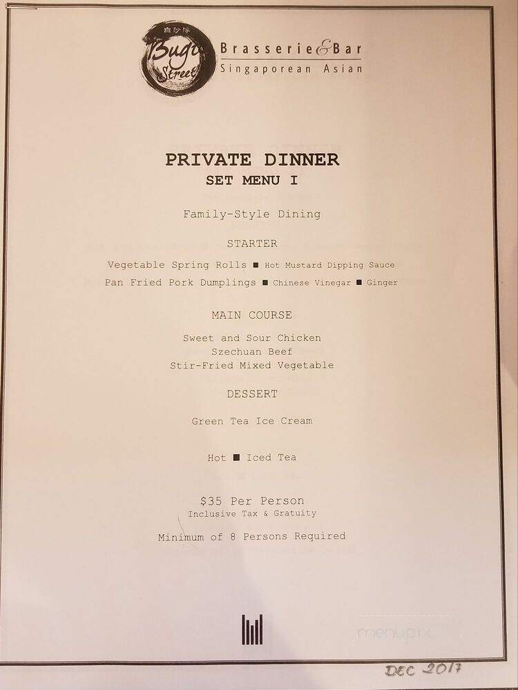 Bugis Street Brasserie - Los Angeles, CA menu_pic