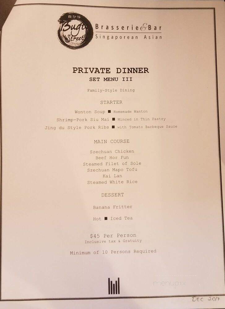 Bugis Street Brasserie - Los Angeles, CA menu_pic