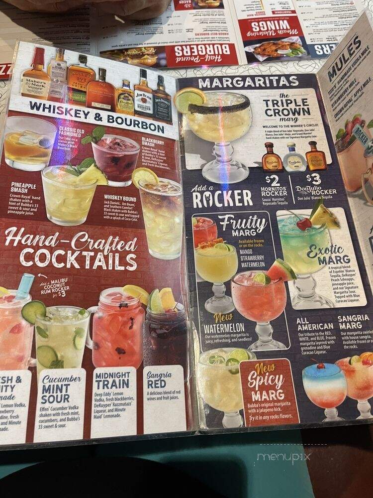 Bubba's 33 - Fayetteville, NC menu_pic