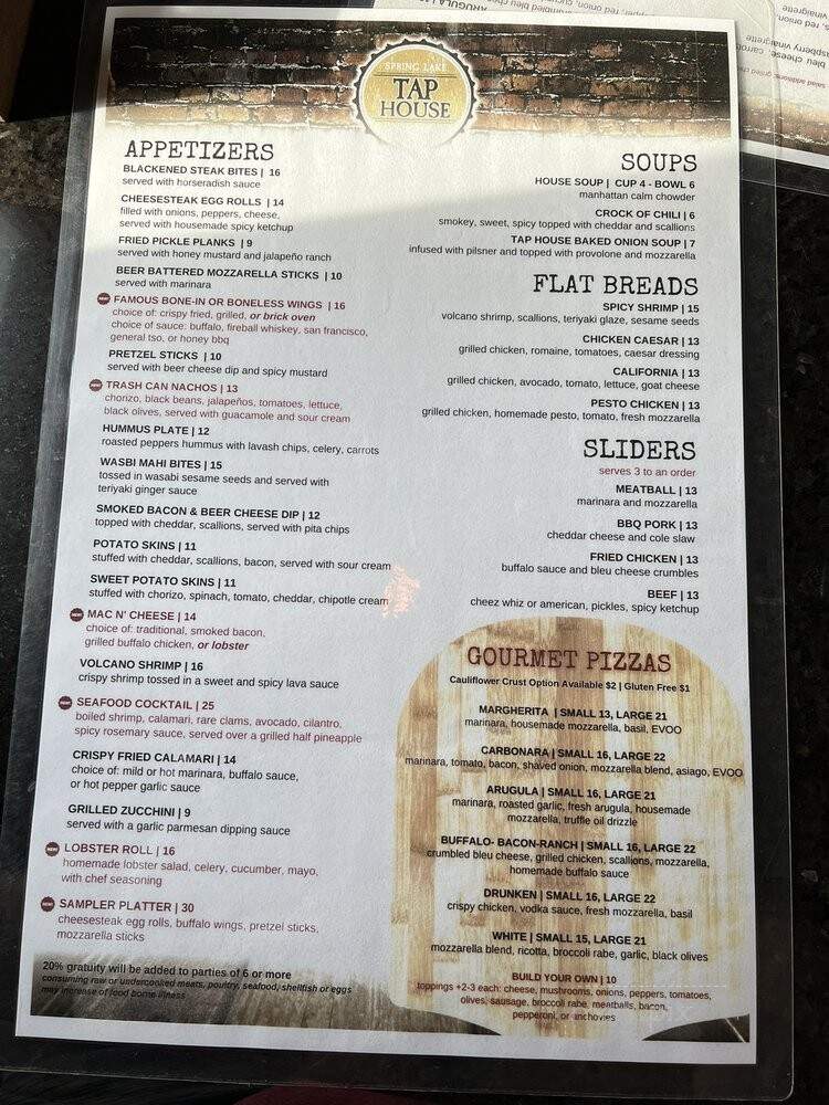 Spring Lake Tap House - Spring Lake Heights, NJ menu_pic